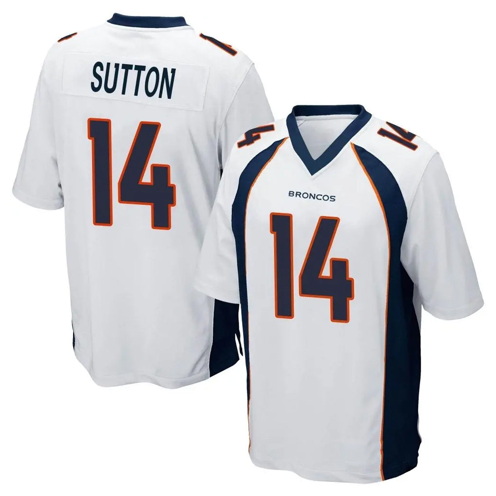D.Broncos #14 Courtland Sutton Player White Game Ddoa Stitched Jerseys