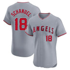 LA.Angels #18 Nolan Schanuel Player Gray Home Limited Elite Ddoa Stitched Jerseys