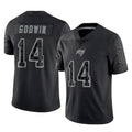 TB.Buccaneers #14 Chris Godwin Jr. Player Black Reflective Limited Home Game Ddoa Stitched Jerseys