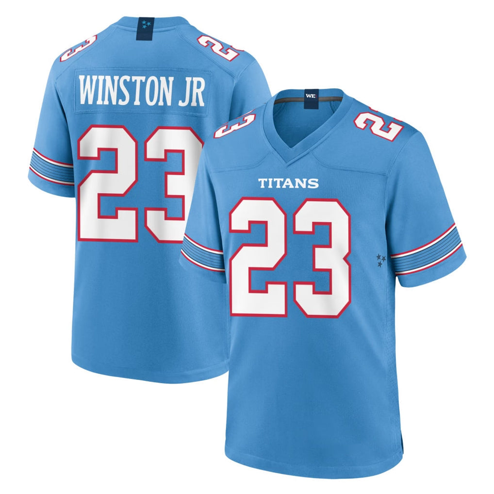 T.Titans #23 Kevin Winston Jr. Player Light Blue 2026 Game Home Ddoa Stitched Jerseys
