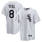 C.White Sox #8 Kyle Teel Player White Stripe Home Game Ddoa Stitched Jerseys