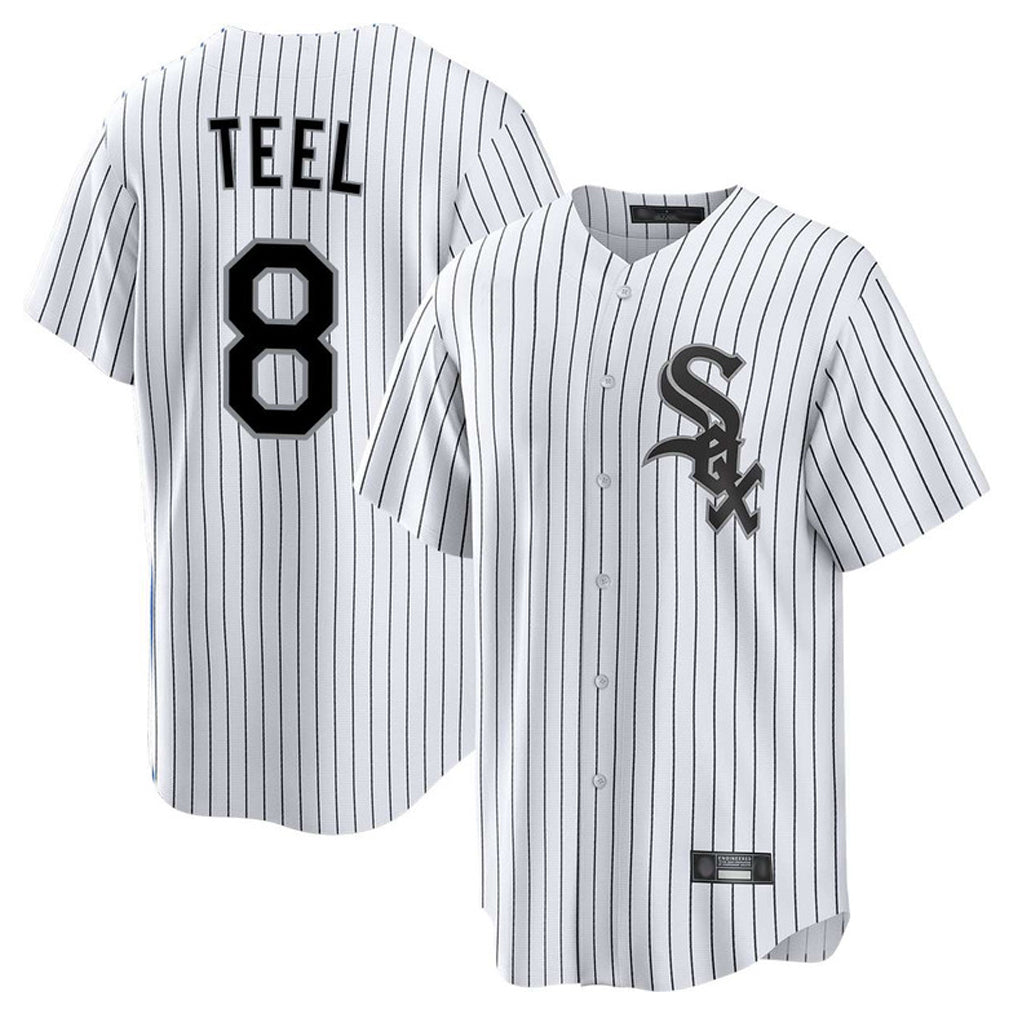 C.White Sox #8 Kyle Teel Player White Stripe Home Game Ddoa Stitched Jerseys