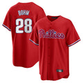 P.Phillies #28 Alec Bohm Player Red Home Game Ddoa Stitched Jerseys