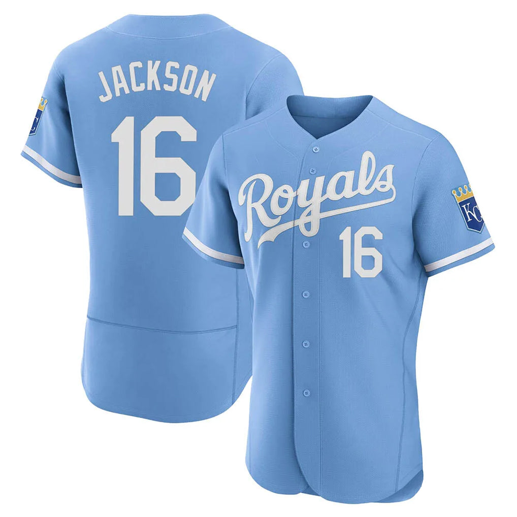 KC.Royals #16 Bo Jackson Player Light Blue Alt Limited Elite Home Ddoa Stitched Jerseys