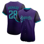A.Diamondbacks #28 Nolan Arenado Player Purple City Connect Limited Elite Home Game Ddoa Stitched Jerseys