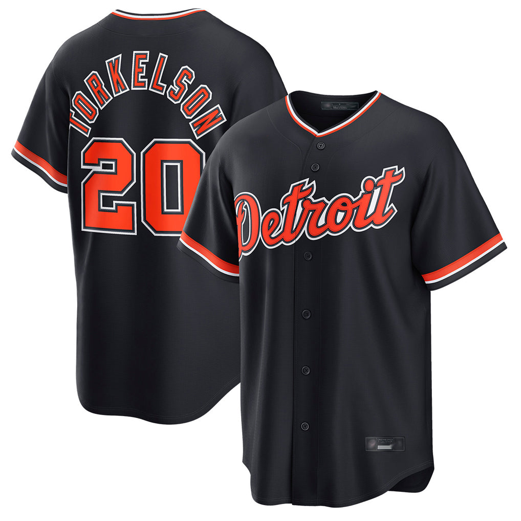 D.Tigers #20 Spencer Torkelson Player Navy Home Game Ddoa Stitched Jerseys