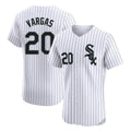 C.White Sox #20 Miguel Vargas Player White Stripe Limited Elite Home Ddoa Stitched Jerseys
