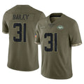 NY.Jets #31 David Bailey Player Olive Salute To Service Limited Ddoa Stitched Jerseys