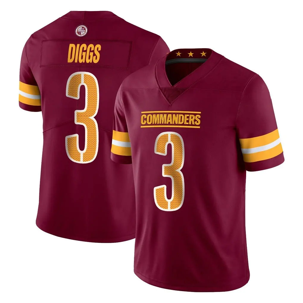 W.Commanders #3 Stefon Diggs Player Burgundy Limited Vapor Home Game Ddoa Stitched Jerseys