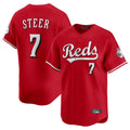 C.Reds #7 Spencer Steer Player Red Home Limited Ddoa Stitched Jerseys