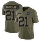 D.Lions #21 Roger McCreary Player Olive 2025 Salute To Service Limited Home Game Ddoa Stitched Jerseys