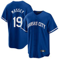 KC.Royals #19 Michael Massey Player Royal Game Home Ddoa Stitched Jerseys