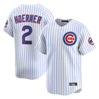 C.Cubs #2 Nico Hoerner Player White Limited Home Game Ddoa Stitched Jerseys