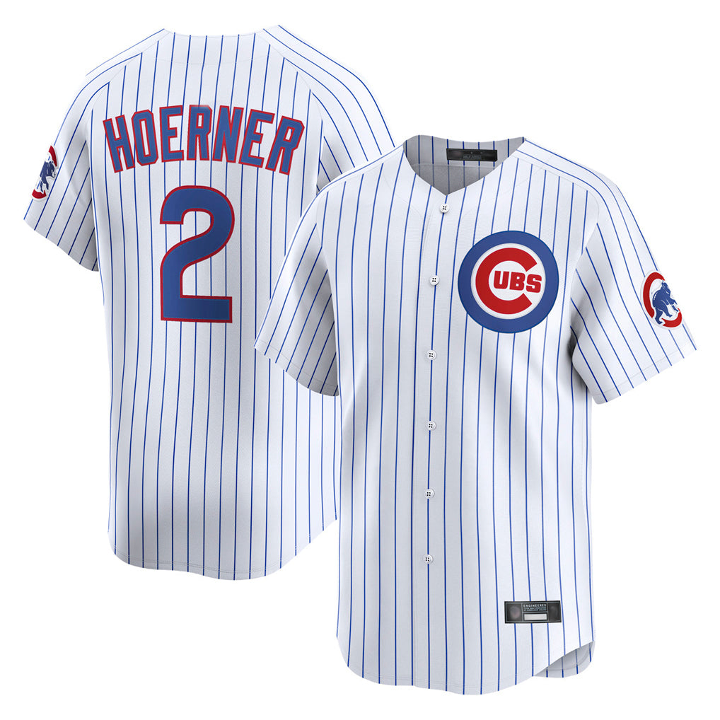 C.Cubs #2 Nico Hoerner Player White Limited Home Game Ddoa Stitched Jerseys