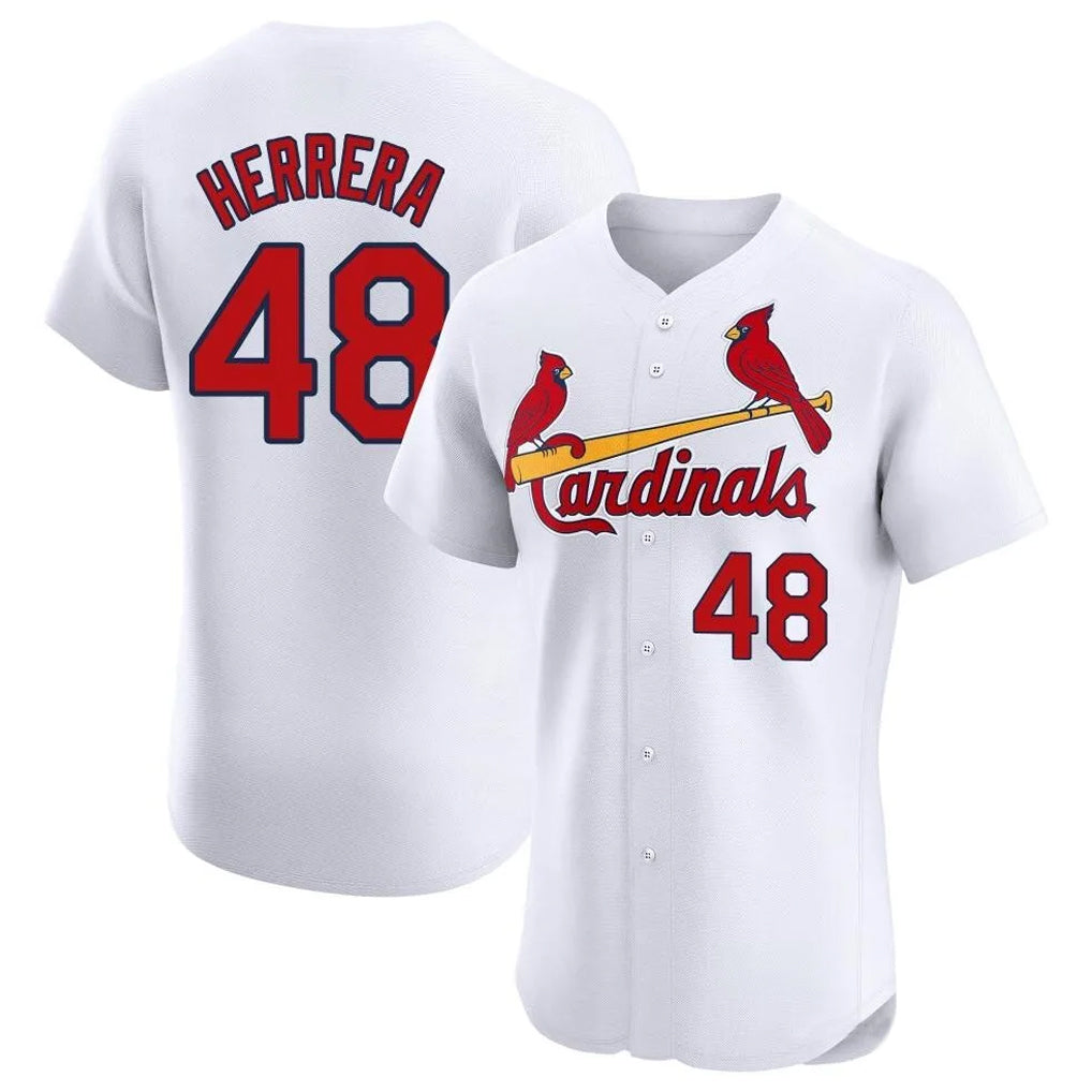 St. Louis Cardinals #48 Ivan Herrera Player White Home Limited Elite Ddoa Stitched Jerseys