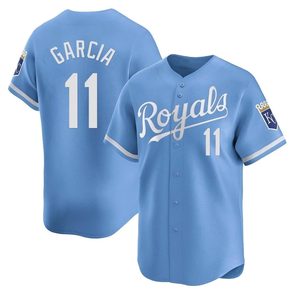 KC.Royals #11 Maikel Garcia Player Light Blue Alt Limited Home Ddoa Stitched Jerseys