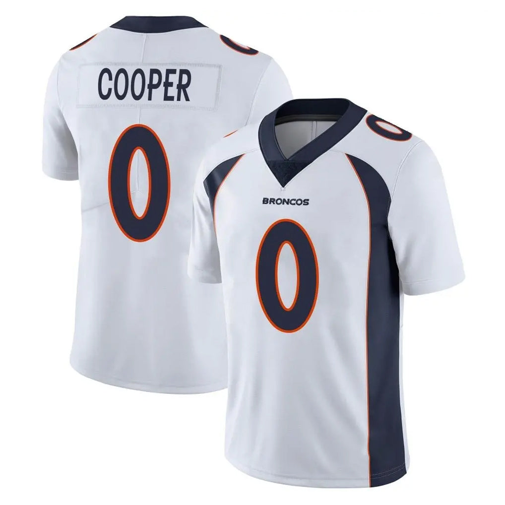 D.Broncos #0 Jonathon Cooper Player White Vapor Untouchable Limited Home Game Ddoa Stitched Jerseys