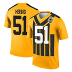 P.Steelers #51 Nick Herbig Player Gold Legend Limited 1933 Throwback Performance Home Game Ddoa Stitched Jerseys