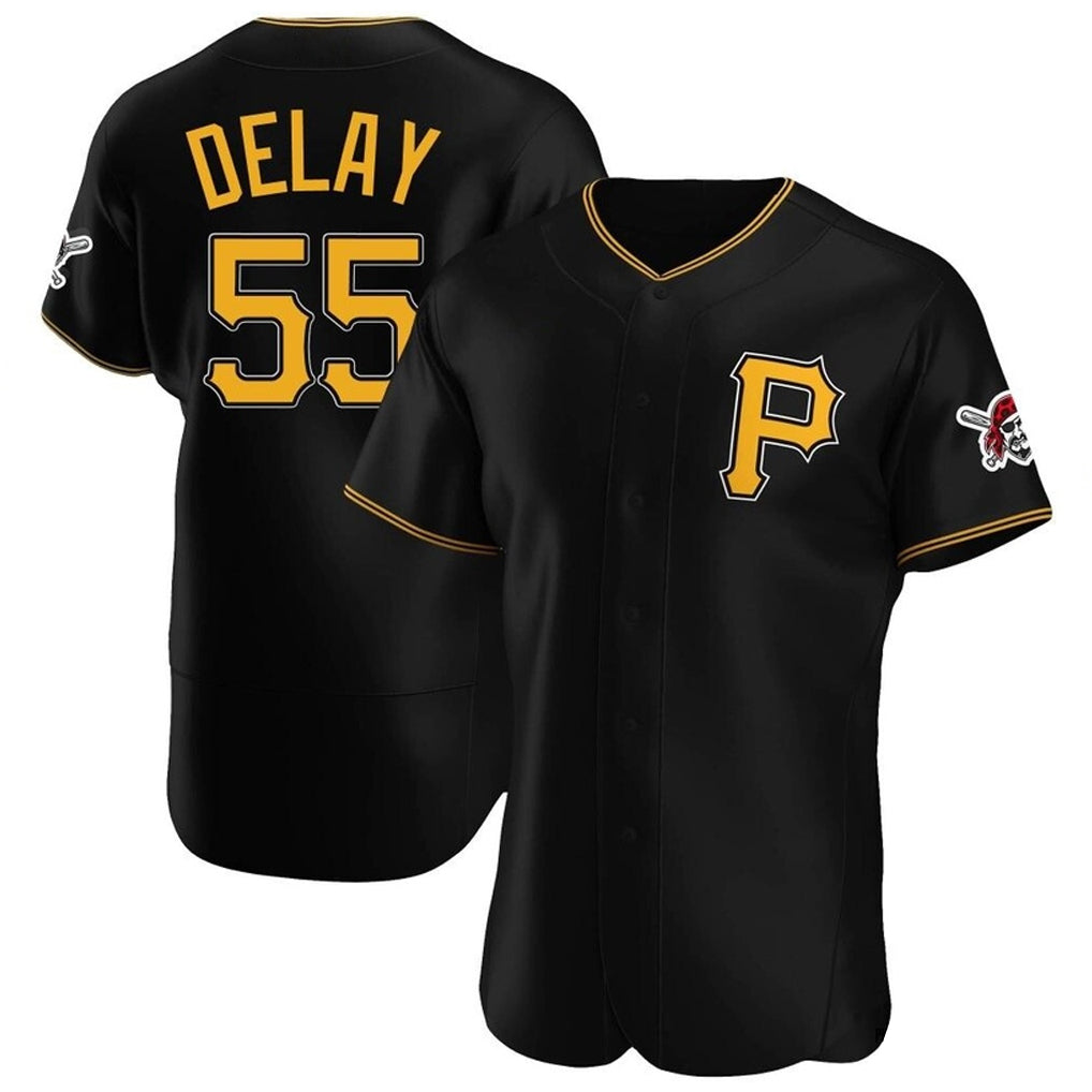 P.Pirates #55 Jason Delay Player Black Alternate 2025 Home Limited Elite Ddoa Stitched Jerseys