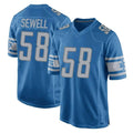 D.Lions #58 Penei Sewell Player Blue Home Game Ddoa Stitched Jerseys
