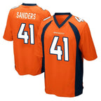D.Broncos #41 Drew Sanders Player Orange Color Home Game Ddoa Stitched Jerseys