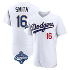 LA.Dodgers #16 Will Smith Player Gold White World Series Meet 2026 Collection Stadium Limited Elite Ddoa Stitched Jerseys