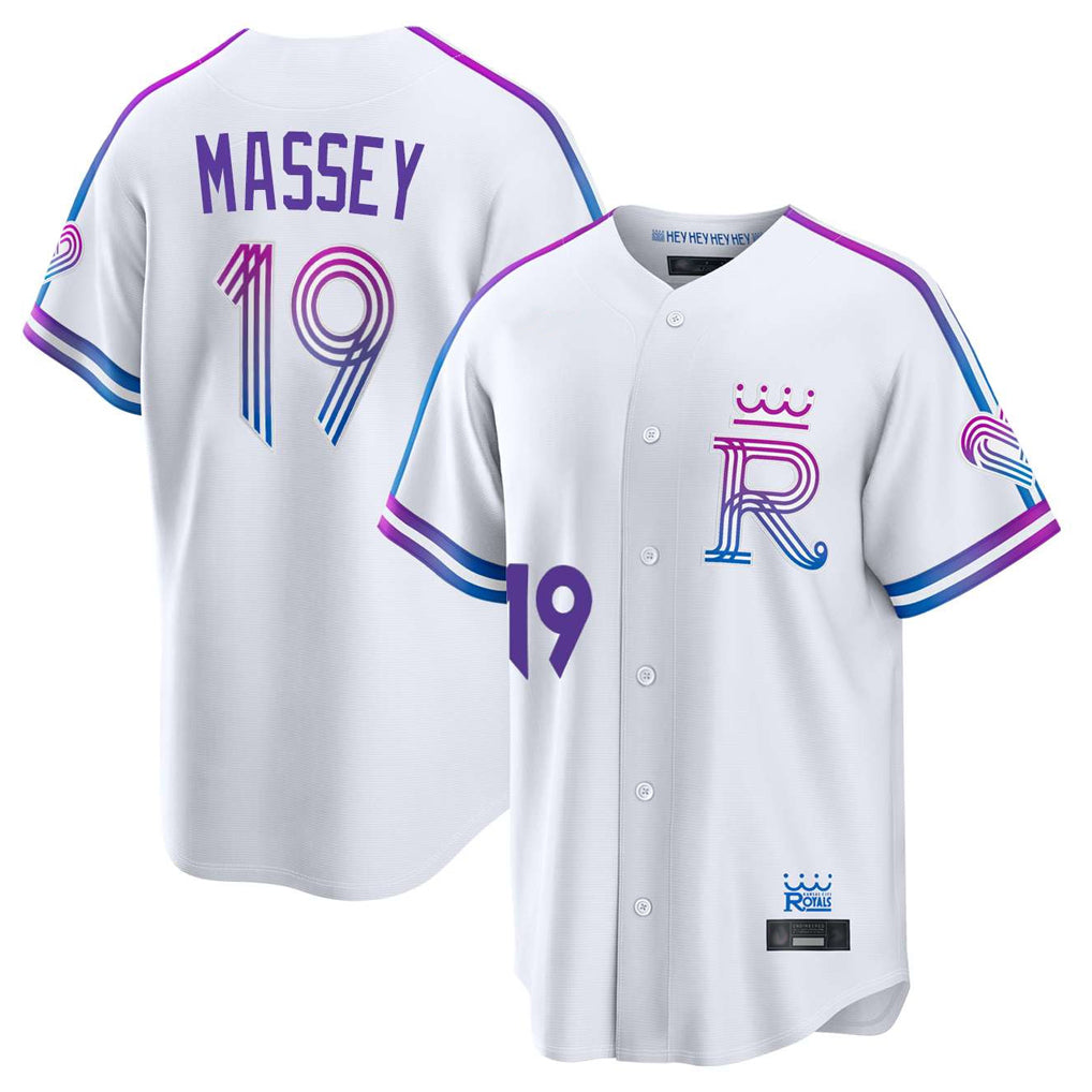KC.Royals #19 Michael Massey Player White 2026 City Connect Limited Home Ddoa Stitched Jerseys