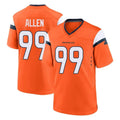 D.Broncos #99 Zach Allen Player Orange Home Game Ddoa Stitched Jerseys