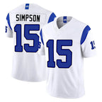 LA.Rams #15 Ty Simpson Player White Limited Fearsome Vapor F.U.S.E. Home Game Ddoa Stitched Jerseys