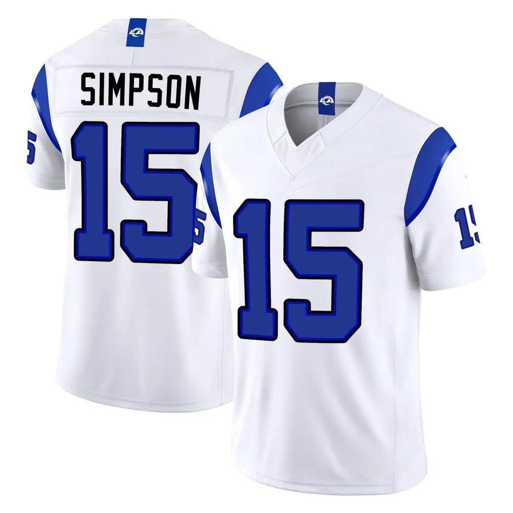 LA.Rams #15 Ty Simpson Player White Limited Fearsome Vapor F.U.S.E. Home Game Ddoa Stitched Jerseys