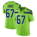 S.Seahawks #67 Charles Cross Player Green Limited Color Rush Home Game Ddoa Stitched Jerseys