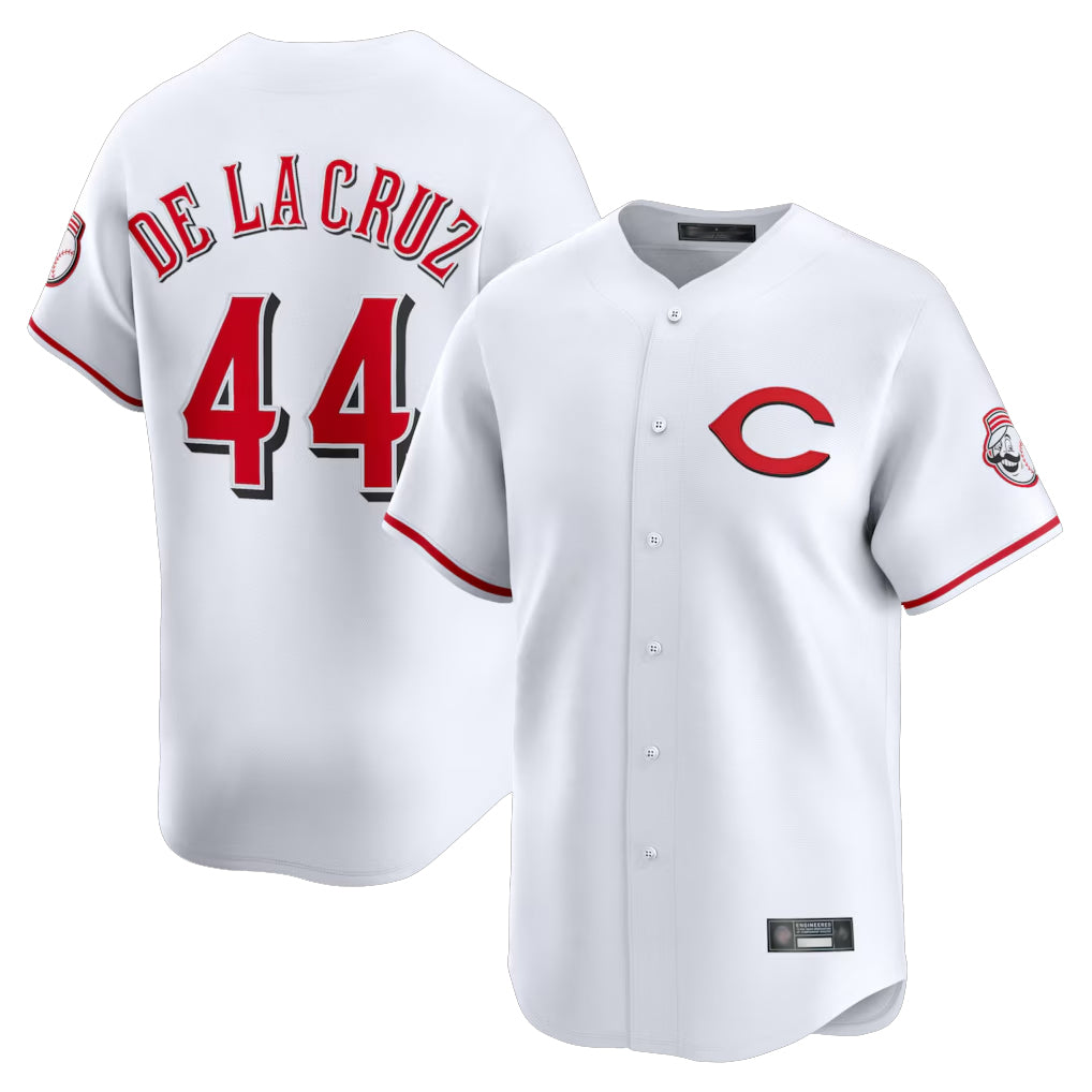 C.Reds #44 Elly De La Cruz Player White Limited Home Ddoa Stitched Jerseys