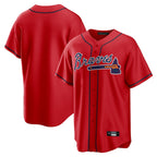 A.Braves ## Braves Blank Player Red Home Game Ddoa Stitched Jerseys