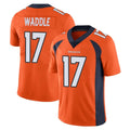 D.Broncos #17 Jaylen Waddle Player Orange Color Vapor Untouchable Limited Game Ddoa Stitched Jerseys