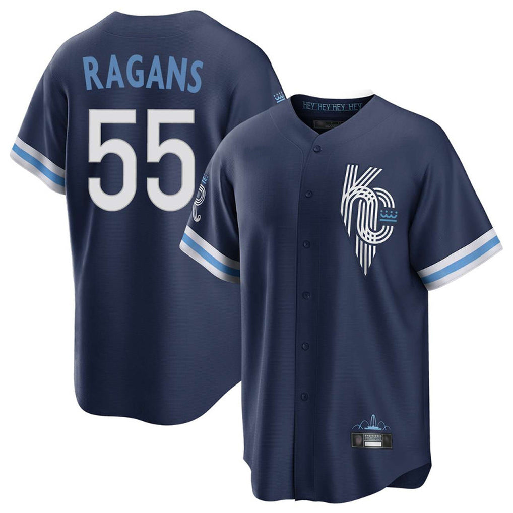 KC.Royals #55 Cole Ragans Player Navy City Connect Home Game Ddoa Stitched Jerseys