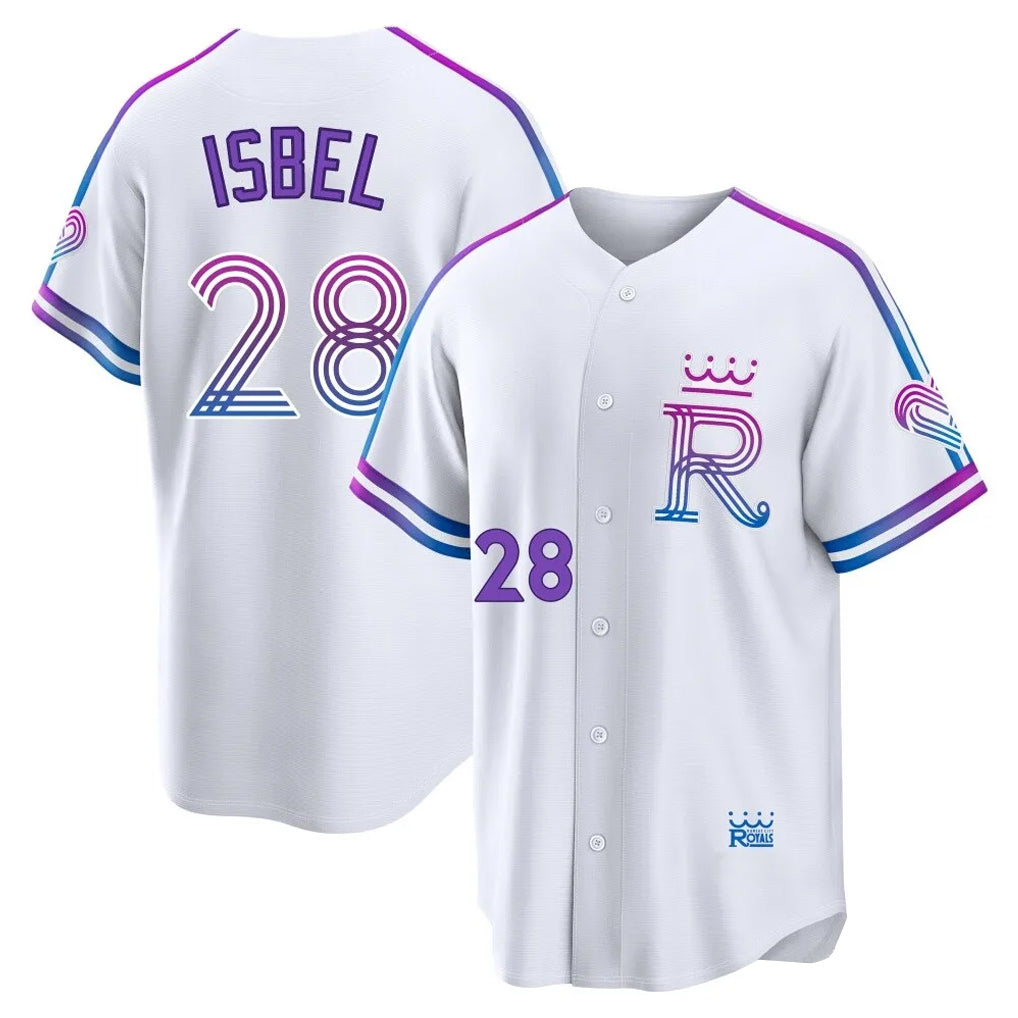 KC.Royals #28 Kyle Isbel Player White 2026 City Connect Limited Home Ddoa Stitched Jerseys