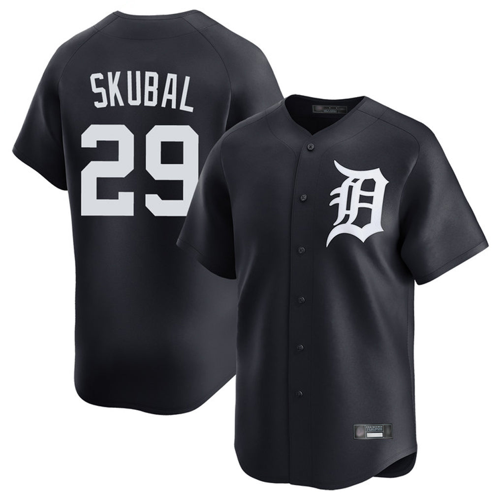 D.Tigers #29 Tarik Skubal Player Navy Home Limited Game Ddoa Stitched Jerseys
