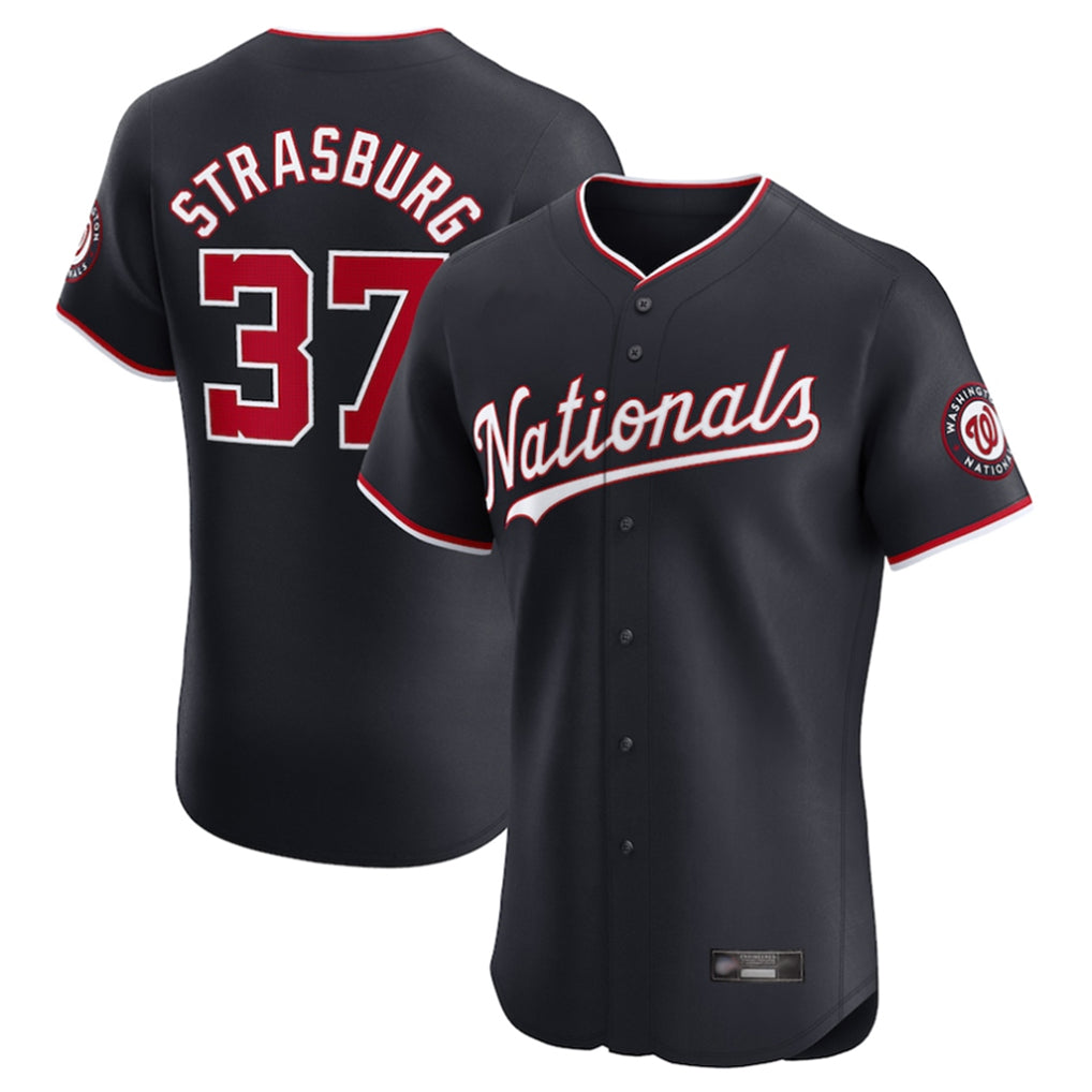W.Nationals #37 Stephen Strasburg Player Navy Elite Ddoa Stitched Jerseys