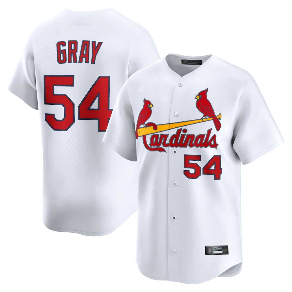 St. Louis Cardinals #54 Sonny Gray Player White Home Limited Ddoa Stitched Jerseys