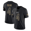 NO.Saints #4 Zach Wilson Player Black Impact Limited Home Game Ddoa Stitched Jerseys