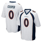 D.Broncos #0 Jonathon Cooper Player White Game Ddoa Stitched Jerseys