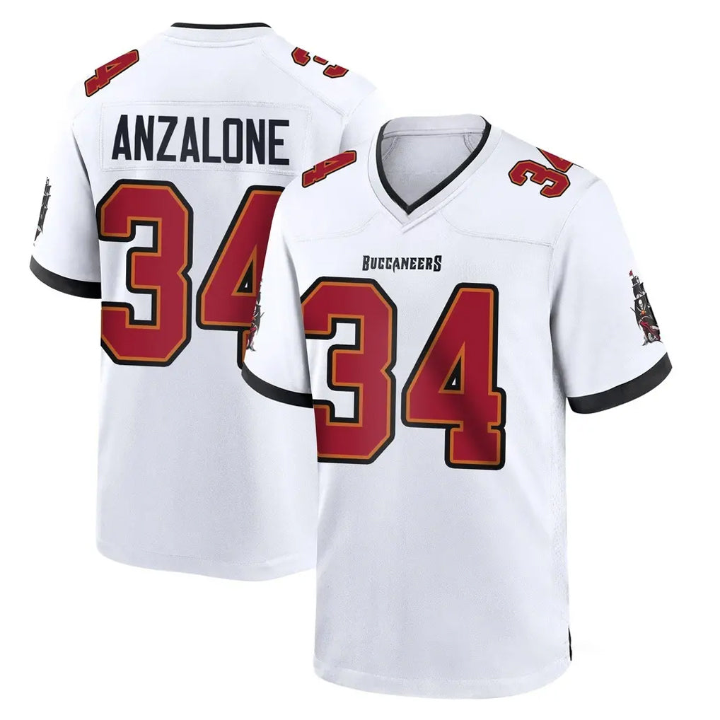 TB.Buccaneers #34 Alex Anzalone Player White Home Game Ddoa Stitched Jerseys