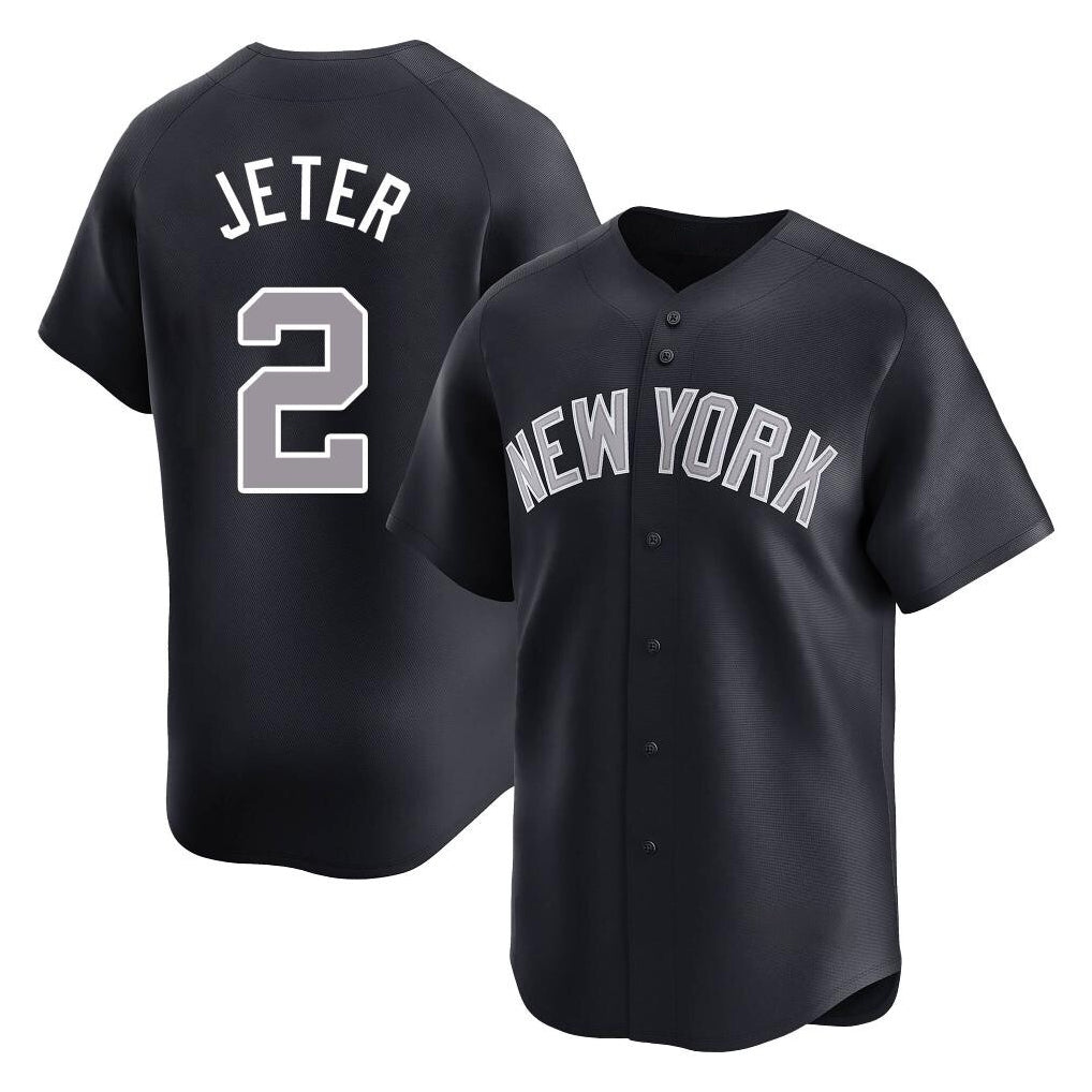 NY.Yankees #2 Derek Jeter Player Navy Limited Game Ddoa Stitched Jerseys