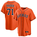 H.Astros #71 Josh Hader Player Orange Home Game Ddoa Stitched Jerseys