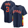 H.Astros #3 Jeremy Pe?a Player Navy Home Game Ddoa Stitched Jerseys
