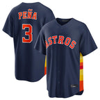 H.Astros #3 Jeremy Pe?a Player Navy Home Game Ddoa Stitched Jerseys