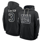 NY.Giants #3 Abdul Carter Player 2026 Black Logo Pullover Hoodies Limited Game Ddoa Stitched Jerseys