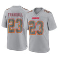 KC.Chiefs #23 Drue Tranquill Player Gray Atmosphere Fashion Game Ddoa Stitched Jerseys