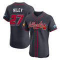 A.Braves #27 Austin Riley Player Navy 2025 Speedway Classic Limited Elite Home Game Ddoa Stitched Jerseys