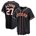 H.Astros #27 Jose Altuve Player Black Fashion Out Home Game Ddoa Stitched Jerseys